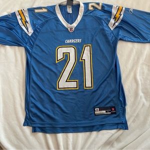Reebok NFL Chargers Men's Jersey Baby Blue Tomlinson #21 Short Sleeve L Mesh